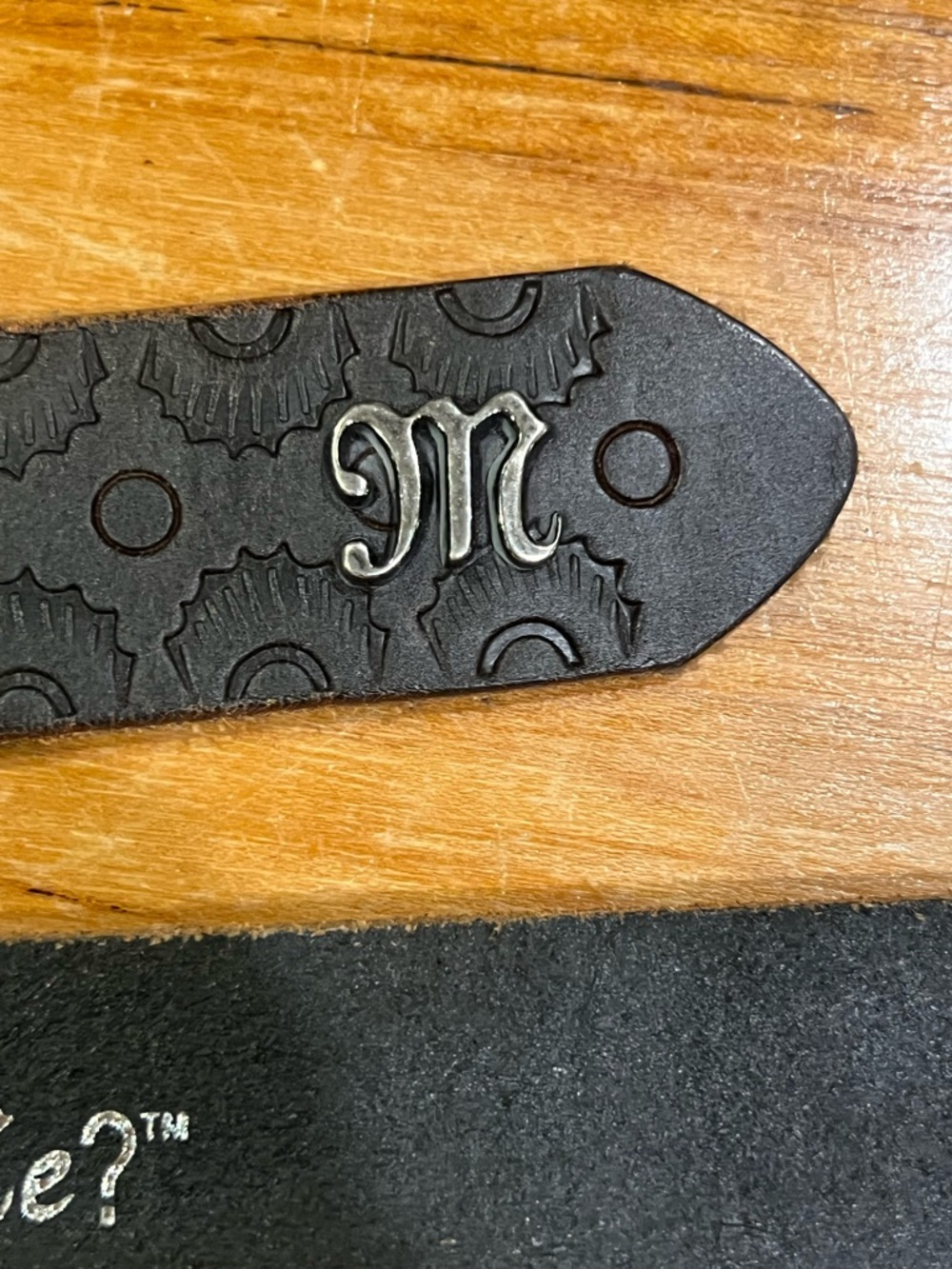 Miss Me Brownish/black Leather Belt - M - Picture 2 of 7